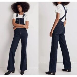 NWT Madewell High-Rise Loose Flare Overalls in Ashlane Wash, Size 2 Petite